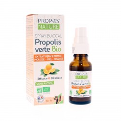 Spray Buccal Propolis/ Extrait Pépins de Pamplemousse/Miel/Orange - 20 ml - Propos'Nature