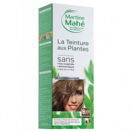 Martine Mahé-teinture N°8 250  ml -Coloration aux plantes