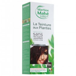 Martine Mahé-teinture N° 4B 250 ml chatain roux-coloration aux plantes